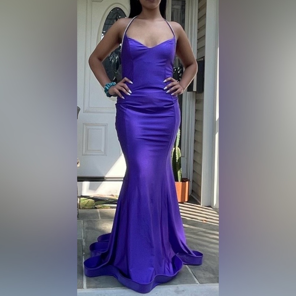 Elegant Purple Evening Gown